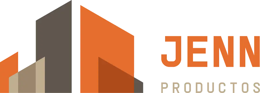 Logotipo completo de JENN Productos, especialistas en prefabricados de concreto y materiales de construcción.